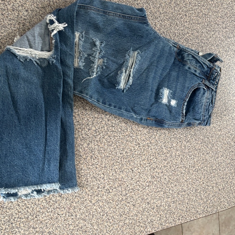 Vanilla Star Blue Distressed Boyfriend Jeans